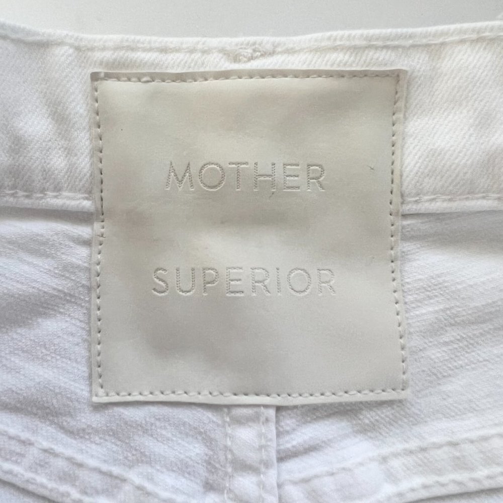 Mother Superior The Almost Saint Cropped Distressed Jeans Almost Innocent Sz 26 - Picture 2 of 14